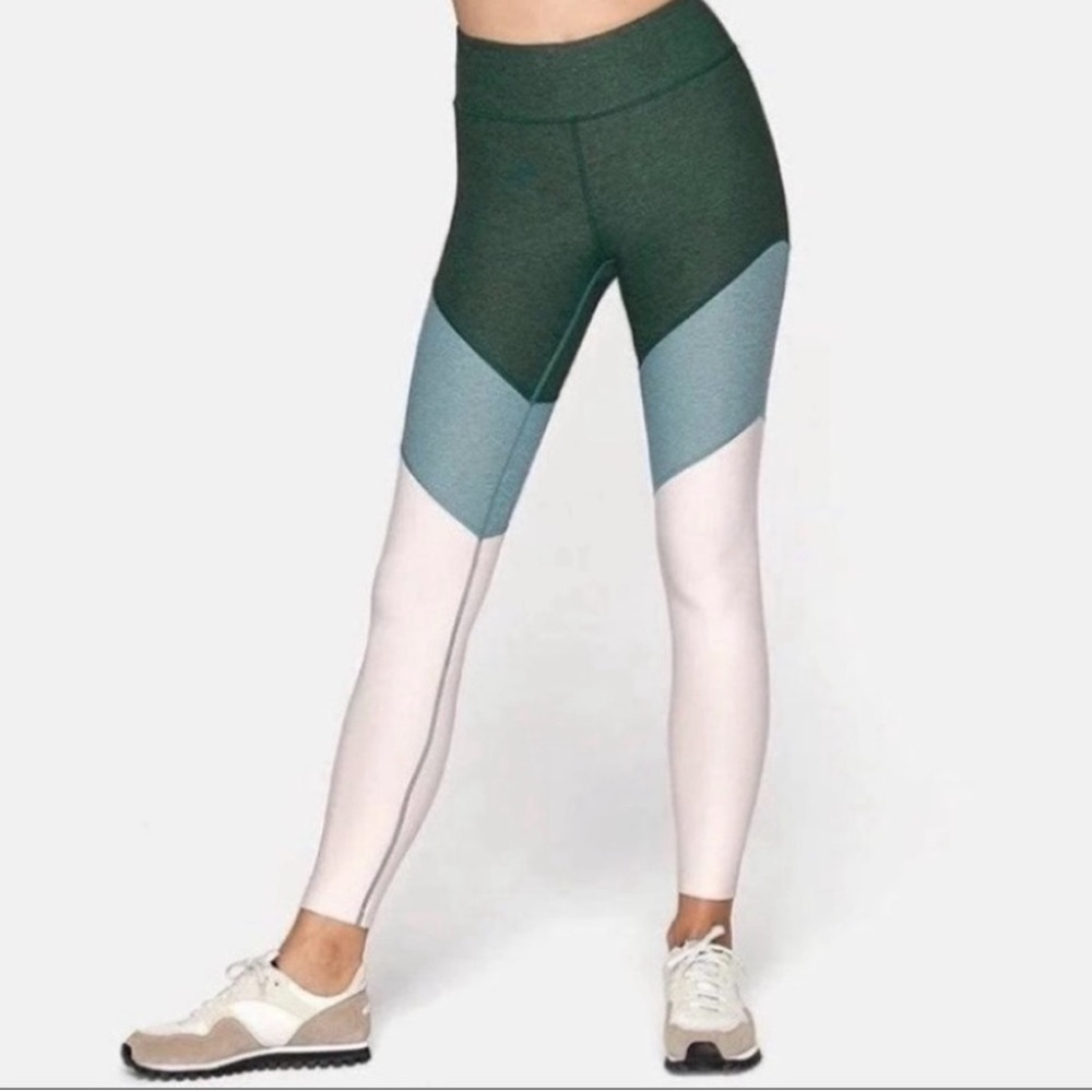 NWT Outdoor Voices 7/8 tricolor spring leggings XS - Picture 1 of 11